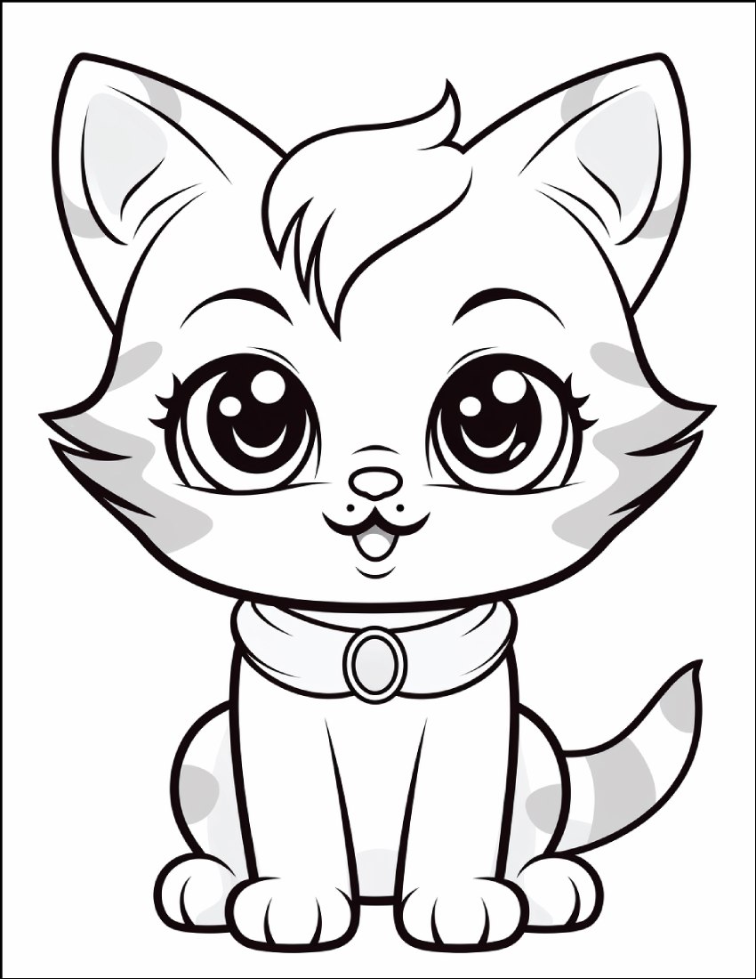 Lámina 139 real del ebook de gatos para colorear