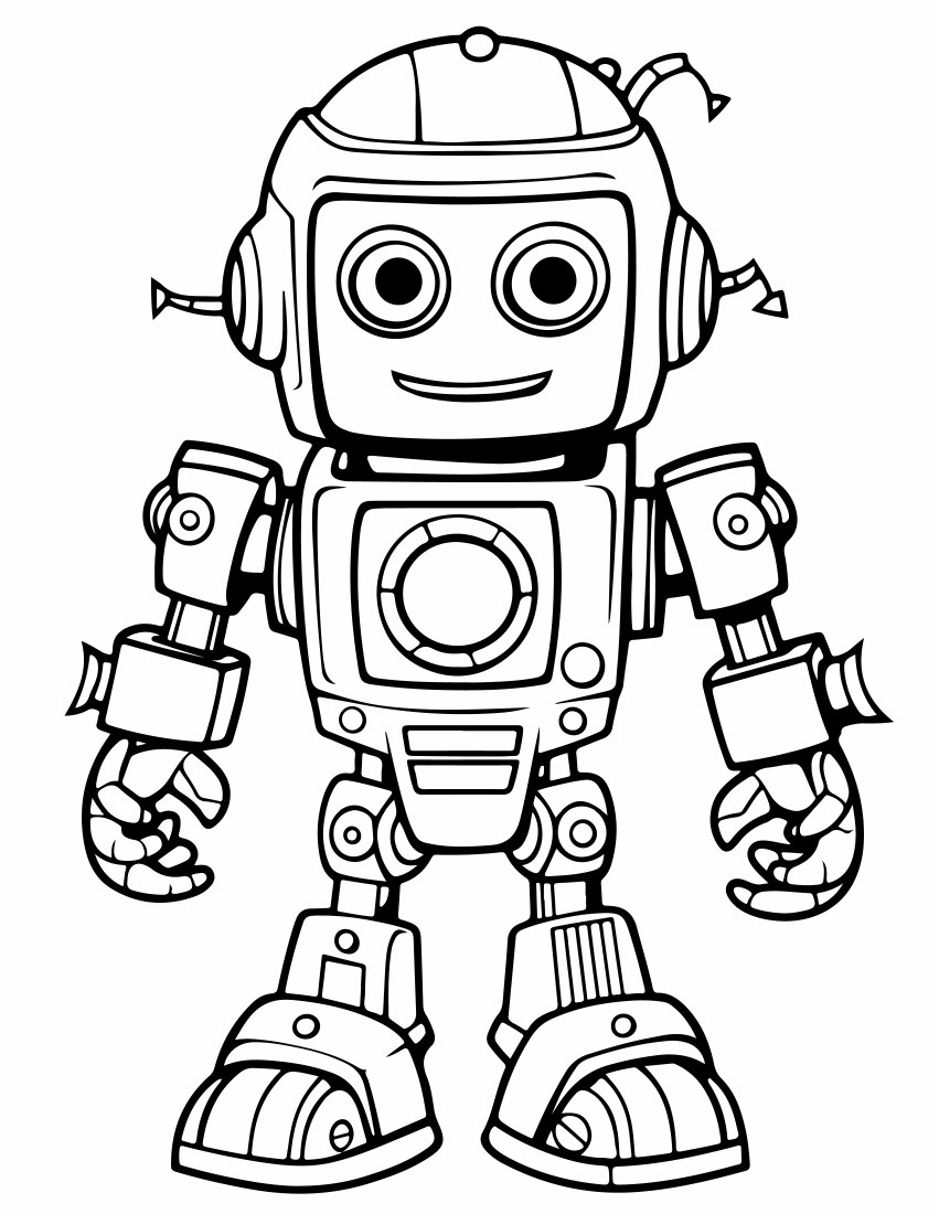 Lámina 11 real del ebook de robots para colorear