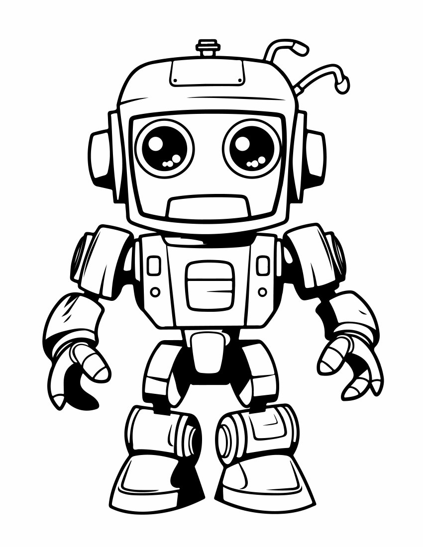 Lámina 139 real del ebook de robots para colorear