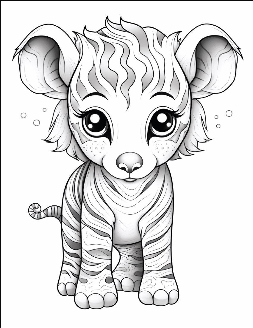 Lámina 139 real del ebook de animales de safari para colorear